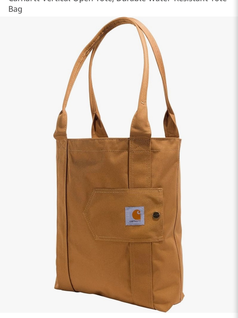 Carhartt Tan Canvas Messenger Tote with Front Pocket - Picture 2 of 3